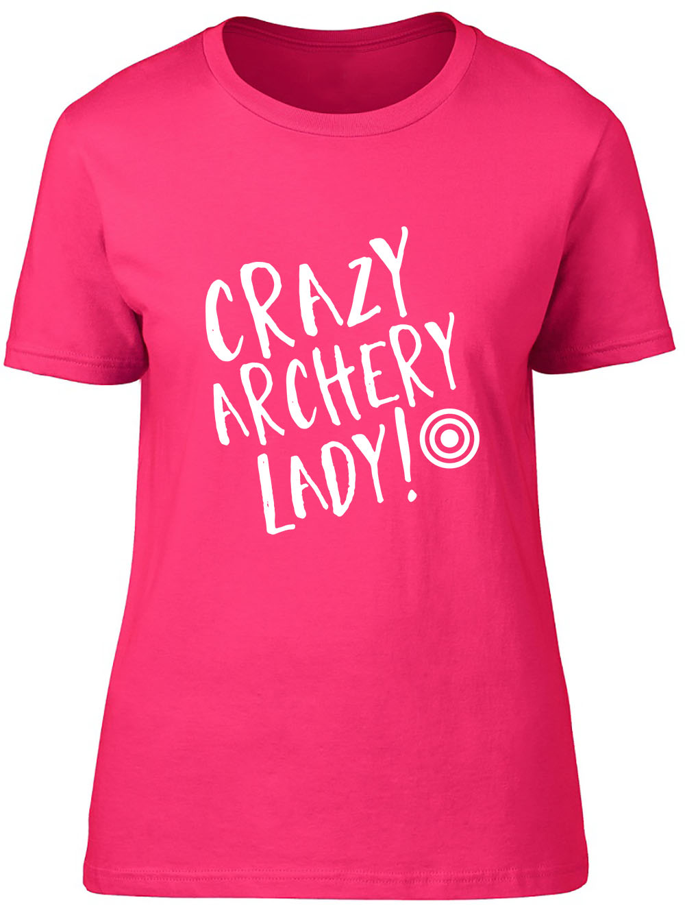 Crazy Archery Lady Fitted Womens Ladies T Shirt eBay